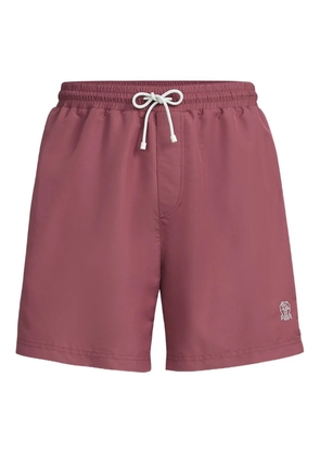 Brunello Cucinelli drawstring swim shorts - Red