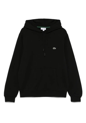 Lacoste logo-patch hoodie - Black