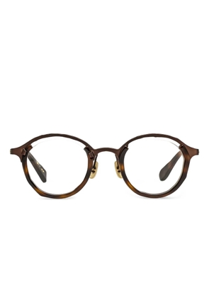 MASAHIROMARUYAMA round-frame textured glasses - Brown