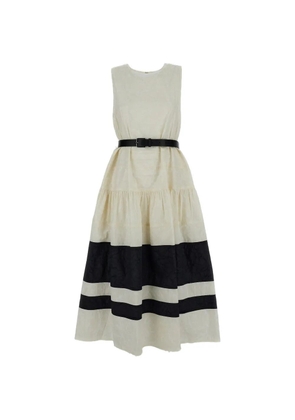 Mantu striped A-line dress - Neutrals