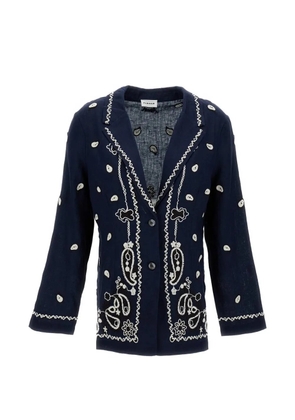 P.A.R.O.S.H. paisley-embroidered blazer - Blue