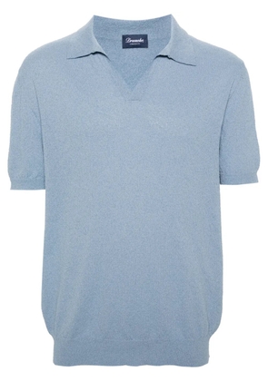 Drumohr split-neck polo shirt - Blue