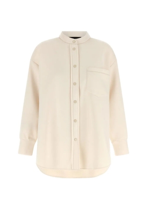 Fabiana Filippi mandarin collar scuba shirt - Neutrals