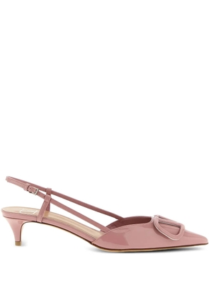 Valentino Garavani 40mm Vlogo pointed slingback pumps - Pink