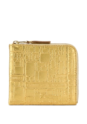 Comme Des Garçons embossed metallic cardholder - Gold