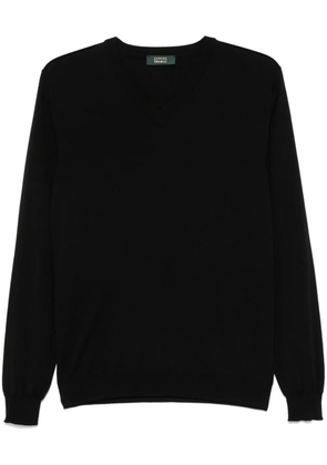 Zanone fine-knit sweater - Black