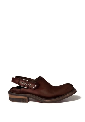 Miu Miu buckle mules - Brown