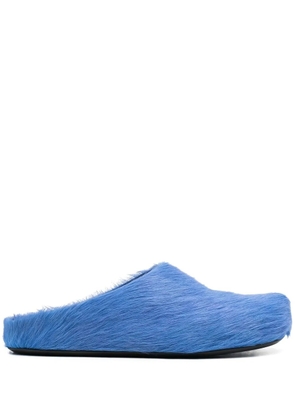 Marni Fussbet Sabot calf-hair slippers - Blue