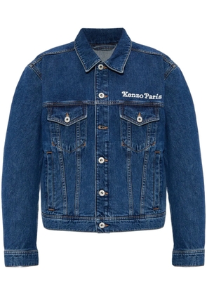 Kenzo logo-embroidered denim jacket - Blue