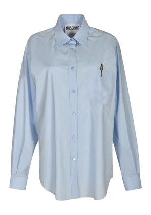 Moschino pen-print shirt - Blue