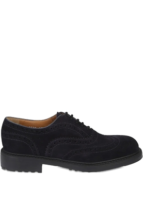 Doucal's perforated suede derby shoes - Blue