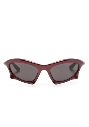 Balenciaga Eyewear Bar Rectangle-frame sunglasses - Red