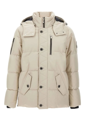 Moose Knuckles removable-hood quilted coat - Neutrals