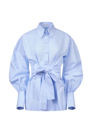 Mia Peculiar balloon sleeve shirt - Blue