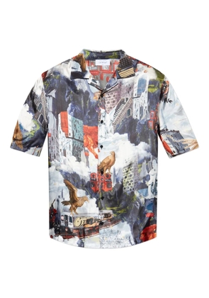 Off-White collage-print short-sleeve shirt - Blue