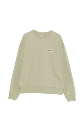 Maison Kitsuné fox embroidery sweatshirt - Green