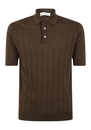 Filippo De Laurentiis knitted polo shirt - Brown