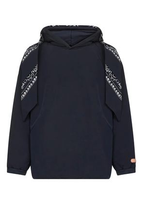 PDF bandana-print hooded sweater - Blue