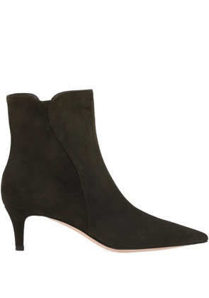 Gianvito Rossi pointed-toe suede ankle boots - Green