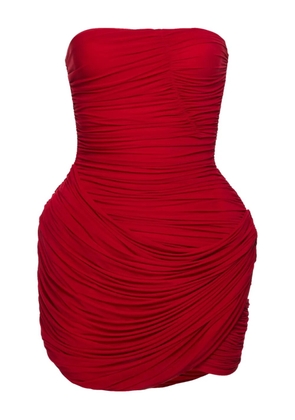 Magda Butrym ruched strapless mini dress - Red