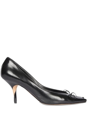 Jacquemus 80mm bow-detail pointed-toe heeled pumps - Black