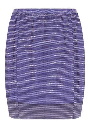 Santa Brands rhinestone-netted mini skirt - Purple
