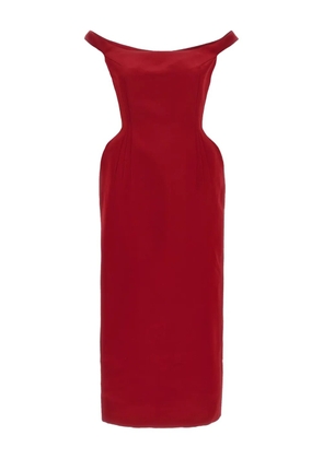 Magda Butrym side-seam detail midi dress - Red