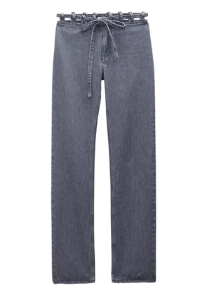 Filippa K lace-waist straight-leg jeans - Grey