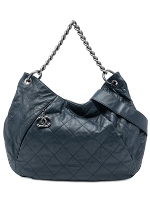 CHANEL Pre-Owned 2012 Quilted Calfskin Coco Pleats Hobo satchel - Blue