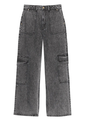 GANNI mid-rise wide-leg jeans - Grey