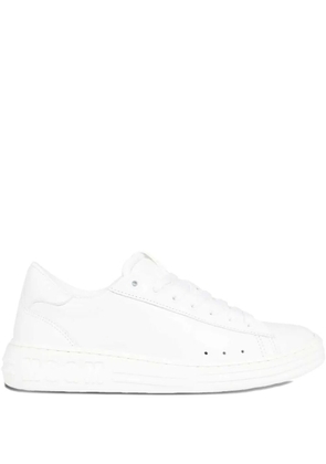 MSGM logo-detail leather sneakers - White