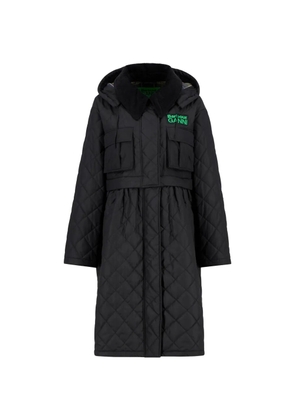 GANNI quilted pocket coat - Black