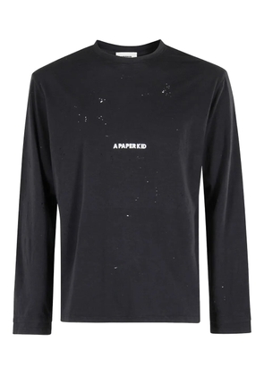A Paper Kid logo-print T-shirt - Black