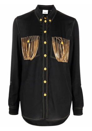Burberry chain pocket detail shirt - Black