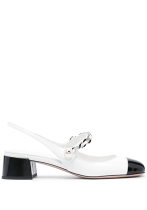 Miu Miu 35mm leather pumps - White