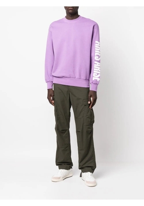 Aries logo-print long-sleeve sweatshirt - Purple