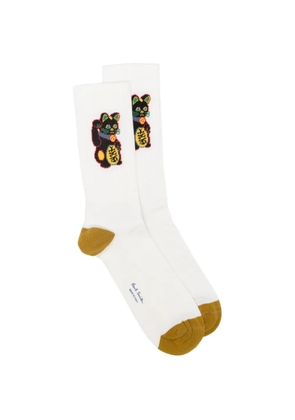 Paul Smith Lucky Cat socks - White