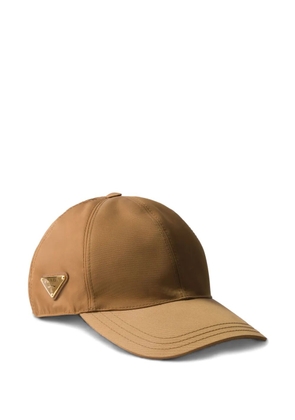 Prada logo-triangle baseball cap - Brown