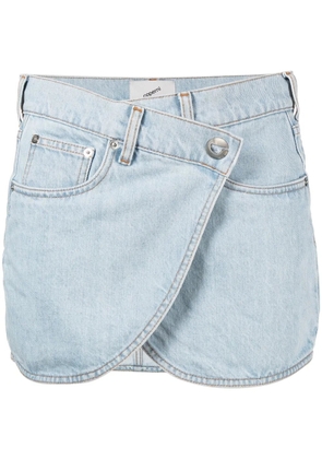 Coperni asymmetric denim miniskirt - Blue