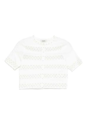 SANDRO embellished striped cardigan - Neutrals