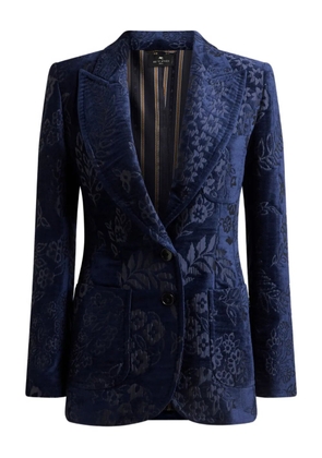 ETRO floral jacquard blazer - Blue
