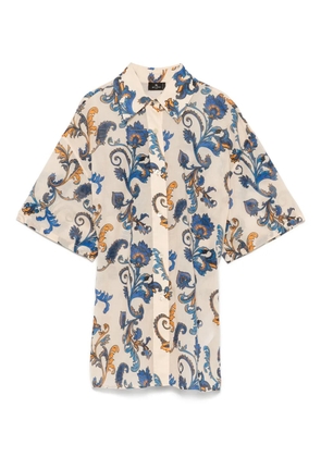 ETRO floral-print shirt - Blue
