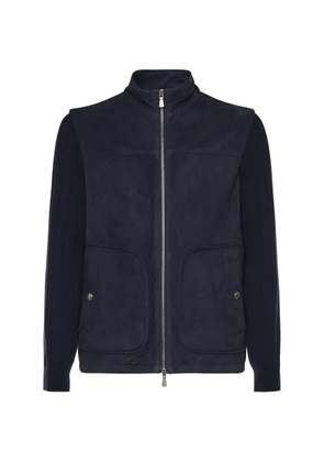 Eleventy panelled zip-fastening jacket - Blue