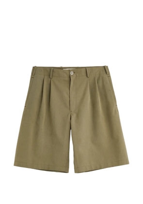 OUR LEGACY Ponte pleated shorts - Green