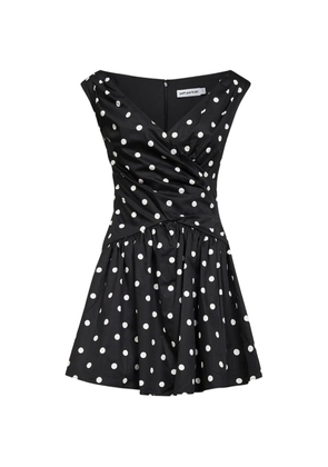 Self-Portrait polka-dot midi dress - Black