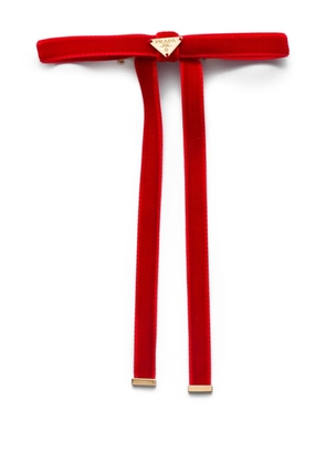 Prada velvet hair clip - Red