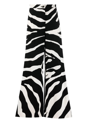 Dolce & Gabbana zebra-print flared trousers - Black