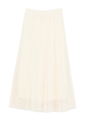 Ermanno Scervino pleated floral midi skirt - Neutrals