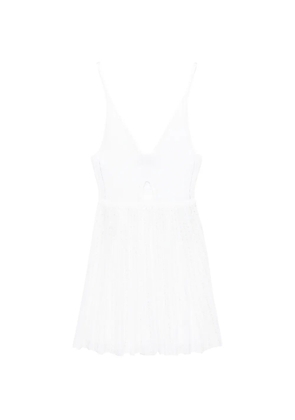 Missoni cut-out pleated mini dress - White