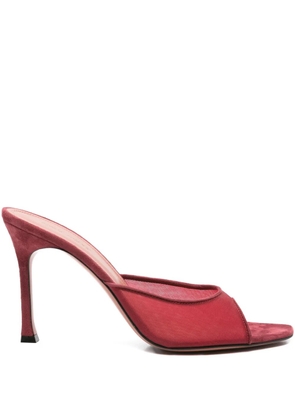 Amina Muaddi 95mm Alexa heeled mules - Red